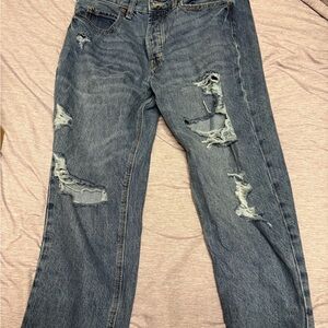 Women’s Distressed Blue Jeans